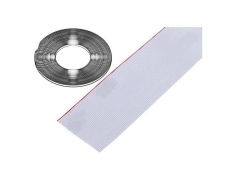 3801/09 (100FT) Przewód: wstążkowy 1,27mm linka Cu nieekranowany PVC szary