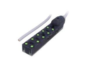 8000-80010-3850500 Centralka połączeniowa M8, P3 z przewodem o długości 5m PUR, PVC IP67