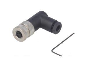 Złącze: M8 żeńskie PIN: 4 kątowe 90 nieekranowane na przewód T4012008041-000