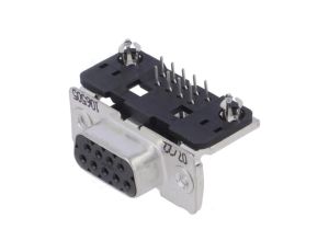 D-Sub PIN: 9 gniazdo żeńskie zatrzask PCB kątowe 90 THT 6A 1-106505-2