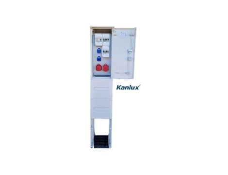 Rozdzielnica budowlana na fundamencie (2X2P+Z, 1X16A/5P, 1X32A/5P) KANLUX RB26x60-K40-00112W-F0-KANLUX