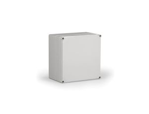 Obudowa Cubo O 400x400x132mm boki gładkie pokrywa szara IP67 PC OPCP404013G