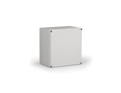 Obudowa Cubo O 400x400x132mm boki gładkie pokrywa szara IP67 PC OPCP404013G