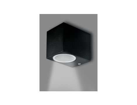 Kinkiet ogrodowy LED GU10 BOSTON kwadrat Goldlux ALUMINIUM CZARNY