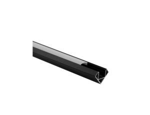 Profil R02 narożny czarny +klosz mleczny 2m