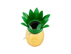 Lampa Ogrodowa LED LATARENKA Solarna Lampion Wiszący SŁOIK ANANAS szklany 3000K