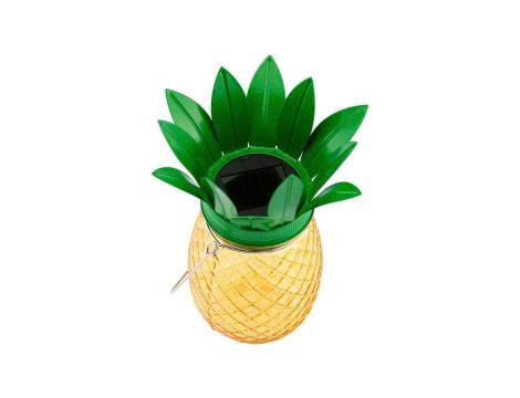 Lampa Ogrodowa LED LATARENKA Solarna Lampion Wiszący SŁOIK ANANAS szklany 3000K