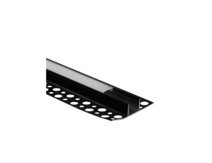 Profil GN02 natynkowy czarny +klosz mrożony 2m