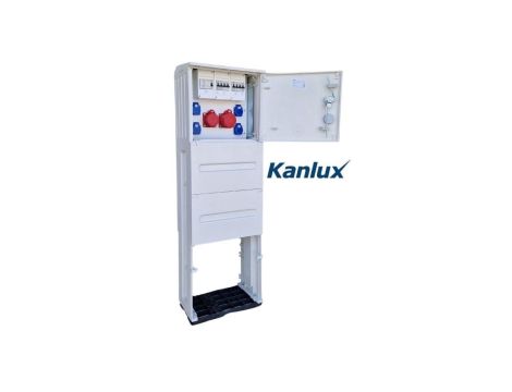 Rozdzielnica budowlana na fundamencie (4X2P+Z, 1X16A/5P, 1X32A/5P) KANLUX RB40x40-K40-00114W-F0-KANLUX