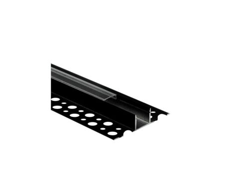 Profil GN02 natynkowy czarny +klosz transp. 2m