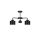 Lampa sufitowa nowoczesna 3 xE27 SIMPLY BLACK