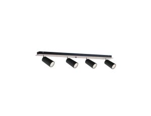 Spot nowoczesny 4xGU10 EYE BLACK WOOD