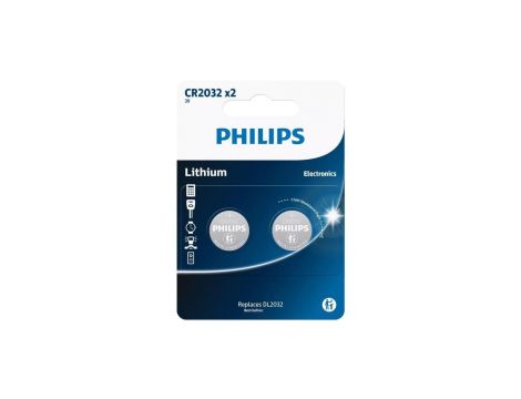 Bateria CR2032 DL2032 2szt Philips CR2032P2/01B