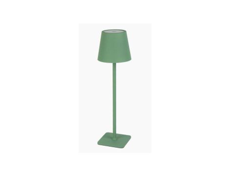 Lampka stołowa na biurko LED line TAZA 3,5W 400lm zmienna barwa 3000K-5000K IP54 zielona akumulator 2x2000mAh
