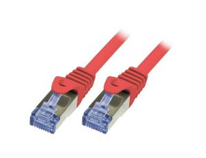 Patch cord S/FTP 6a linka Cu LSZH czerwony 10m 26AWG CQ3094S