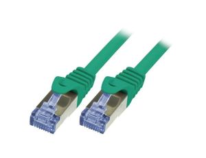 Patch cord S/FTP 6a linka Cu LSZH zielony 10m 26AWG CQ3095S