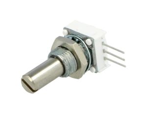 Potencjometr osiowy jednoobrotowy 10k 1W 10 6,35mm THT 14910F0GJSX10103KA