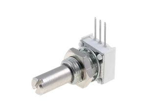 Potencjometr osiowy jednoobrotowy 50k 1W, 10, 6,35mm, THT 14910F0GJSX10503KA