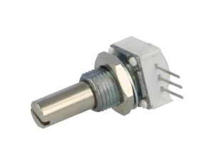 Potencjometr osiowy jednoobrotowy 500 1W 6,35mm THT 14910F0GJSX10501KA