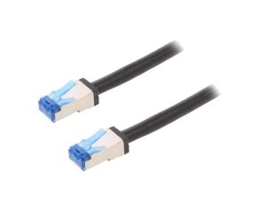 Patch cord S/FTP 6a linka Cu PE czarny 10m 26AWG CQ7093S