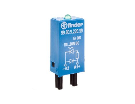 Moduł EMC, LED zielony+dioda 110-220V DC, polaryzacja A1+ 99.80.9.220.99