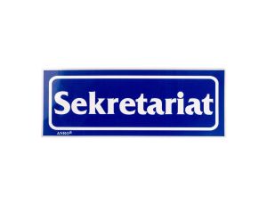 Samoprzylepna tabliczka ostrzegawcza /SEKRETARIAT/ 3/T/F