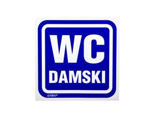 Samoprzylepna tabliczka ostrzegawcza /OZNACZENIE WC DAMSKI 100X100/ 63/H/F