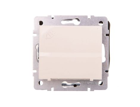 LOGI Gniazdo hermetyczne z klapką 2P+Z IP44 Schuko śrubowe 16A 250V Kremowy 25146