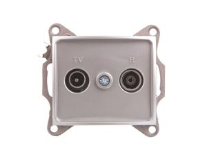 DOMO Gniazdo RTV końcowe srebrne 011330043 24864