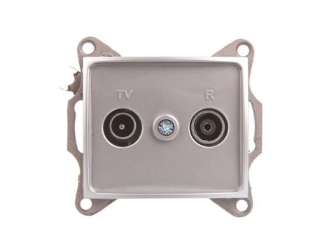 DOMO Gniazdo RTV końcowe srebrne 011330043 24864