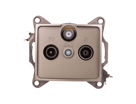 DOMO Gniazdo RTV/SAT przelotowe szampańskie 011340050 25042