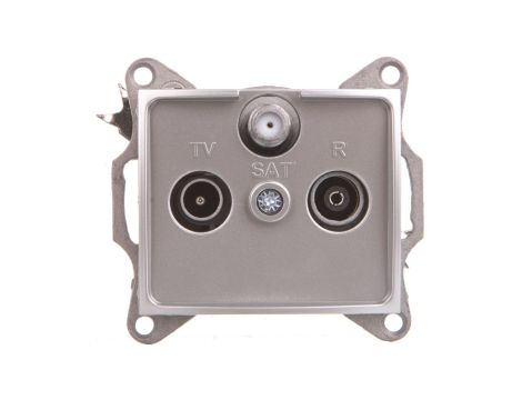 DOMO Gniazdo RTV/SAT końcowe srebrne 011350043 24866