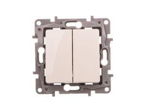 NILOE Przycisk podwójny 6 A kremowy 764608