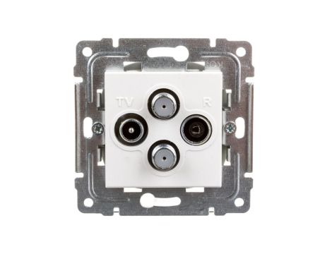 DANTE Gniazdo antenowe podwójne RTV/SAT/SAT białe 450478