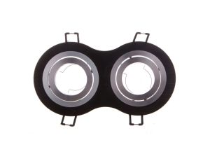 Sufitowa oprawa punktowa MORENA, IP20, okrągła, 2 oczka, czarna