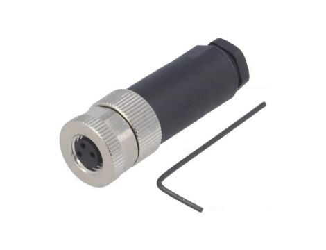 Złącze: M8 żeńskie PIN: 3 proste nieekranowane na przewód wtyk T4010008031-000