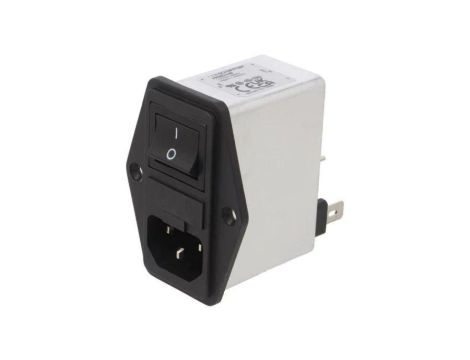 Złącze zasilające AC męskie 2A 250VAC C14 (E) 2mH FN283-2-06