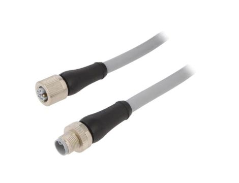 7000-P4241-9660150 Wtyk prosty M12, 5P/gniazdo proste M12, 5P z przewodem o długości 1,5m PUR, PVC 63VAC 16A