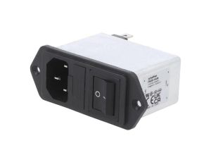 Złącze zasilające AC męskie 10A 250VAC C14 (E) 340uH FN282-10-06