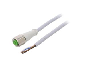 7014-12221-2142000 Gniazdo proste M12, 4P z przewodem o długości 20m PVC, 250VAC