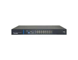 Zarządzalny przełącznik L2 (switch) 16 portów RJ45 PoE+ 1Gb/s + 2 porty SFP Uplink 1Gb/s + 1 port konsolowy RJ45 AVIZIO
