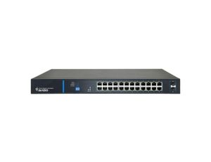 Niezarządzalny przełącznik (switch) 24 porty RJ45 PoE+ 1Gb/s + 2 porty SFP Uplink 1Gb/s AVIZIO