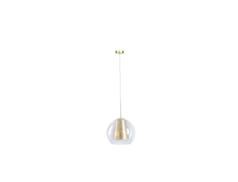 Lampa wisząca nowoczesna z abażurem 1xE27 KULA GOLD