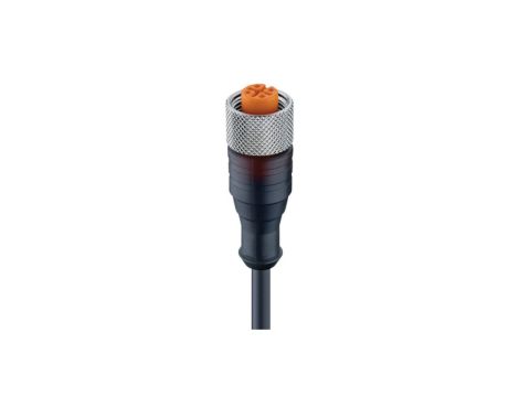 Kabel konfekcjonowany jednostronnie złącze M12 żeńskie proste 3-pinowe z gwintem samoblokującym RKT PUR 4-3-224/10 M