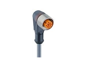 Kabel konfekcjonowany aktuator/sensor jednostronnie zakończony M12 4-polowy żeńskie kątowe z diodą LED RKWT/LED W 4-265/2 M