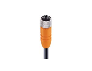 Kabel konfekcjonowany jednostronnie złącze M12 żeńskie proste 4-pinowe kodowanie A PUR czarny RKTS 4-288/2 M