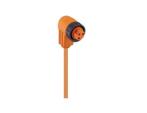 Kabel zasilający jednostronnie złącze 7/8 żeńskie kątowe 3-pinowe (2+PE) pomarańczowy PVC 230 V AC/DC 12 A RKW 30-01/5 M