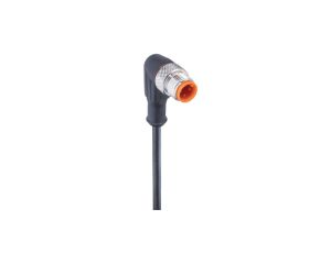 Kabel konfekcjonowany jednostronnie złącze M12 męskie kątowe 4-pinowe kodowanie A ekranowany PUR czarny RSWT 4-225/2 M