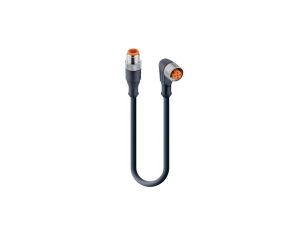 Kabel konfekcjonowany obustronnie złącza M12 męskie proste żeńskie kątowe 5-pinowe PUR czarny RST 5-RKWT/LED P 5-228/0,6 M