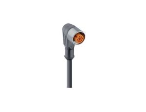 Kabel konfekcjonowany jednostronnie złącze żeńskie kątowe 4-pinowe kodowanie A 2xLED PUR czarny RKWT/LED F 4-225/2 M